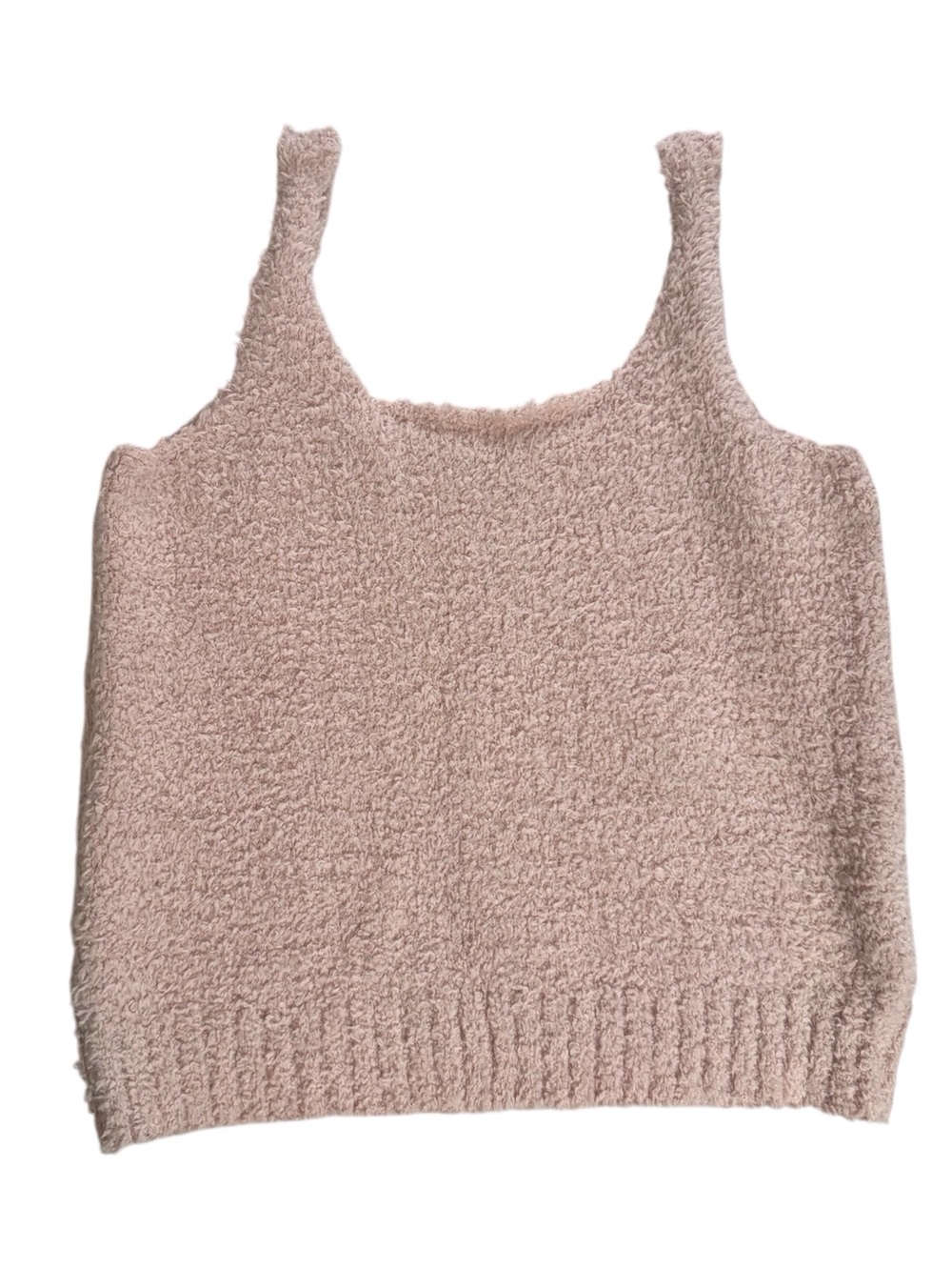 Skims Size 2X/3X Light Pink Fuzzy Teddy Tank Sleeveless Lounge Casual Scoop Neck